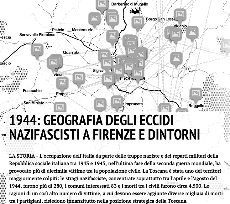 "1944: Geografia degli eccidi nazifascisti a Firenze e dintorni", una mappa navigabile per conoscerli uno ad uno