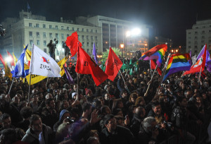 Syriza victory party in Athens