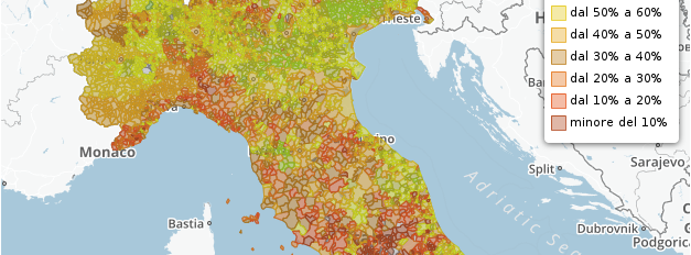 Una mappa rosso vergogna per le politiche toscane sui rifiuti