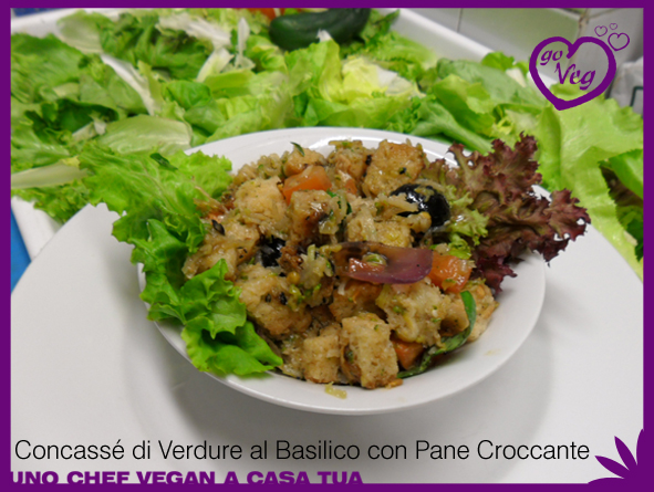 Concassé di Verdure al Basilico con Pane Croccante