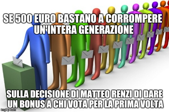 ​Se 500 euro bastano a corrompere un'intera generazione