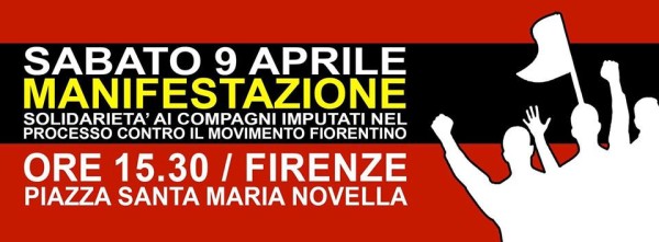 Il 9 aprile in piazza a Firenze per la solidarietà