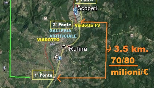 Stop al bypass faraonico della Rufina. La priorità è l’anello ferroviario Firenze-Valdisieve-Mugello