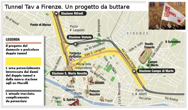 A Firenze il tunnel Tav è morto