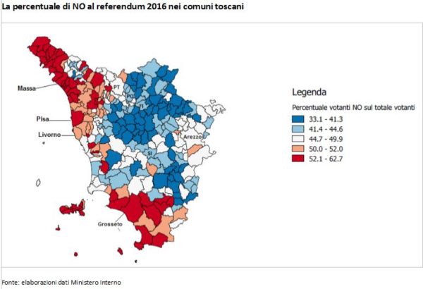 Il voto referendario nel cuore dell'Impero: il caso Toscana