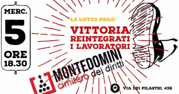 Reintegro pieno per i lavoratori di Montedomini: una vittoria per tutti!