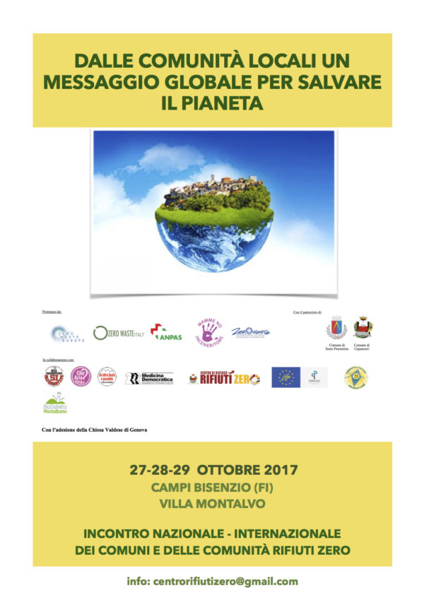 A Campi 27-29 ottobre i comuni Rifiuti Zero italiani e stranieri