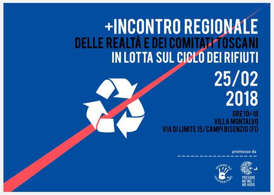 Incontro Regionale dei Comitati in lotta sul ciclo dei Rifiuti: il 25/2 a Villa Montalvo