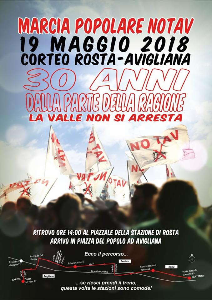 TAV: Torino – Lione, migliaia di perosne da Rivalta a Rivoli