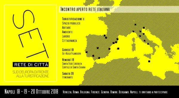 Le città di fronte alla turistificazione: l’incontro della rete SET Italia a Napoli dal 18 ottobre