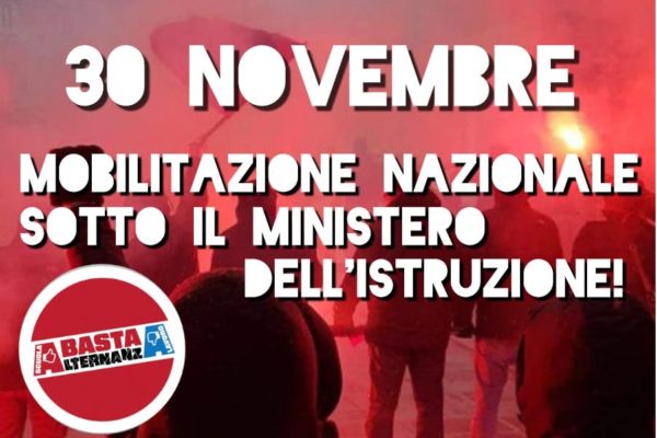 Conquistiamo il futuro, riprendiamoci la scuola pubblica. Corteo nazionale studenti e lavoratori il 30 novembre