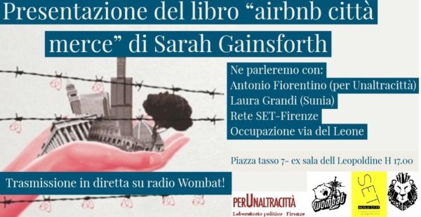 "Airbnb città merce" - Ne parleremo con l'autrice il 15 novembre a Firenze