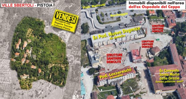 Appello per il riuso del patrimonio sanitario pubblico di Pistoia, abbandonato e in vendita