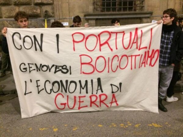 I portuali di Genova a Firenze, perché la guerra (non) passa da qui