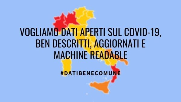 Covid-19, tutti i dati siano trasparenti. Aderisci alla campagna #datiBeneComune