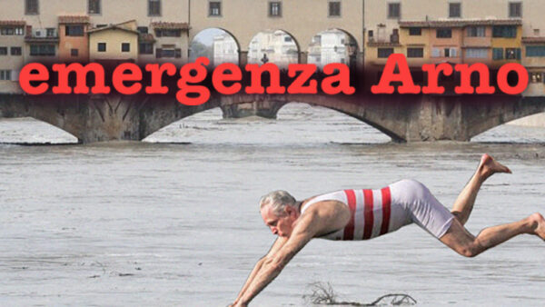 Arno oltre il livello di guardia. Il presidente: “Stop balneazioni. Superata la terza riga rossa del mio costume”