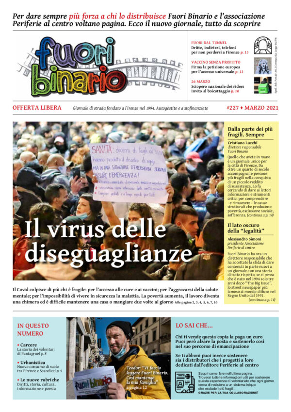 Fuori Binario si rinnova, nelle piazze di Firenze il giornale dei senza fissa dimora