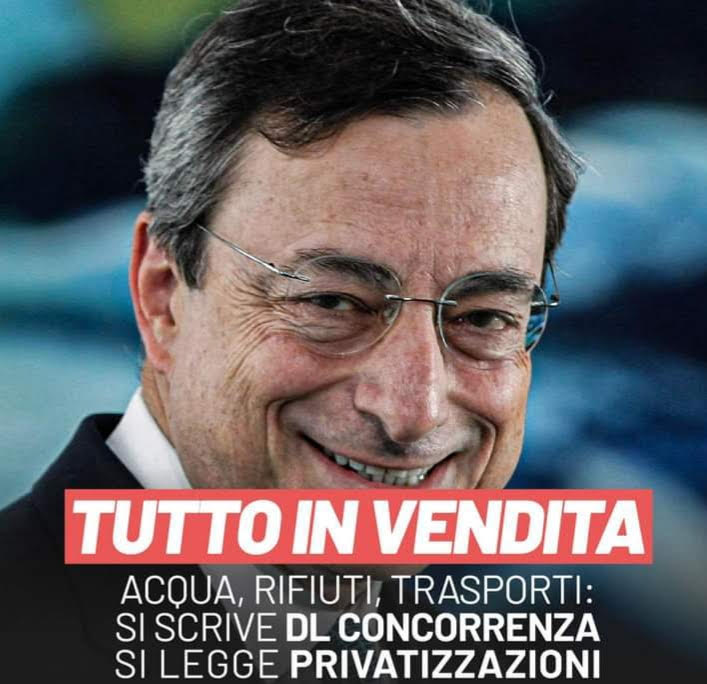 DDL Concorrenza: privatizzazioni su larga scala. Una dichiarazione di guerra all’acqua e ai beni comuni