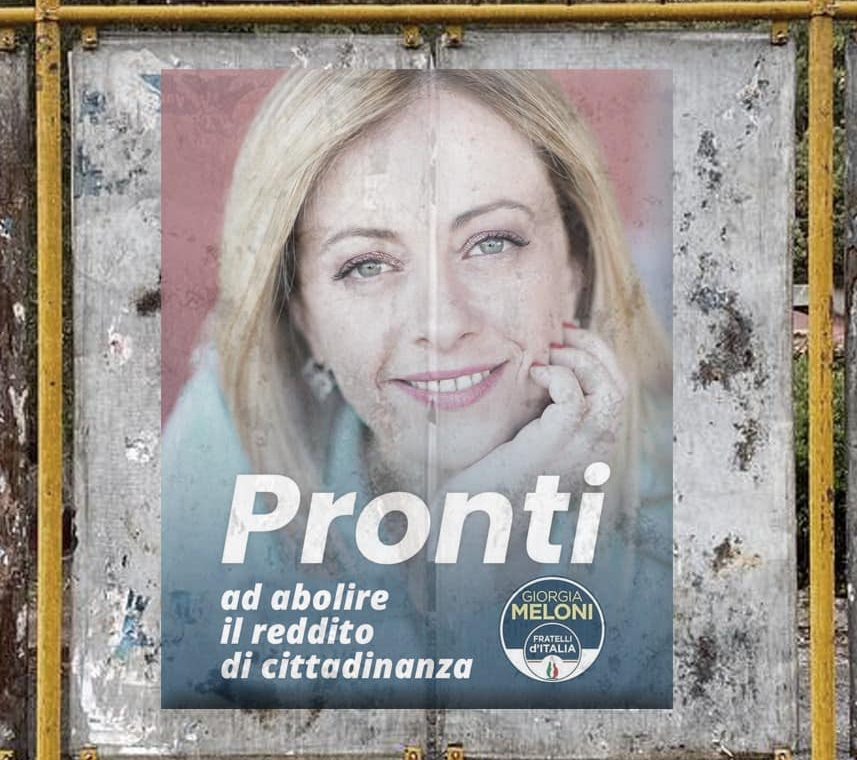Abolizione del reddito di cittadinanza