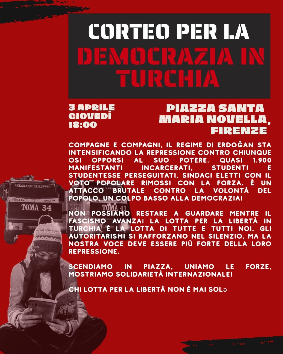 A Firenze corteo per la democrazia in Turchia